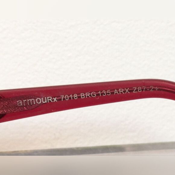 Armourx 7018 BRG 135 ARX Z87 -2+ Burgundy Full Rim Eyeglasses Frame - Picture 9 of 12